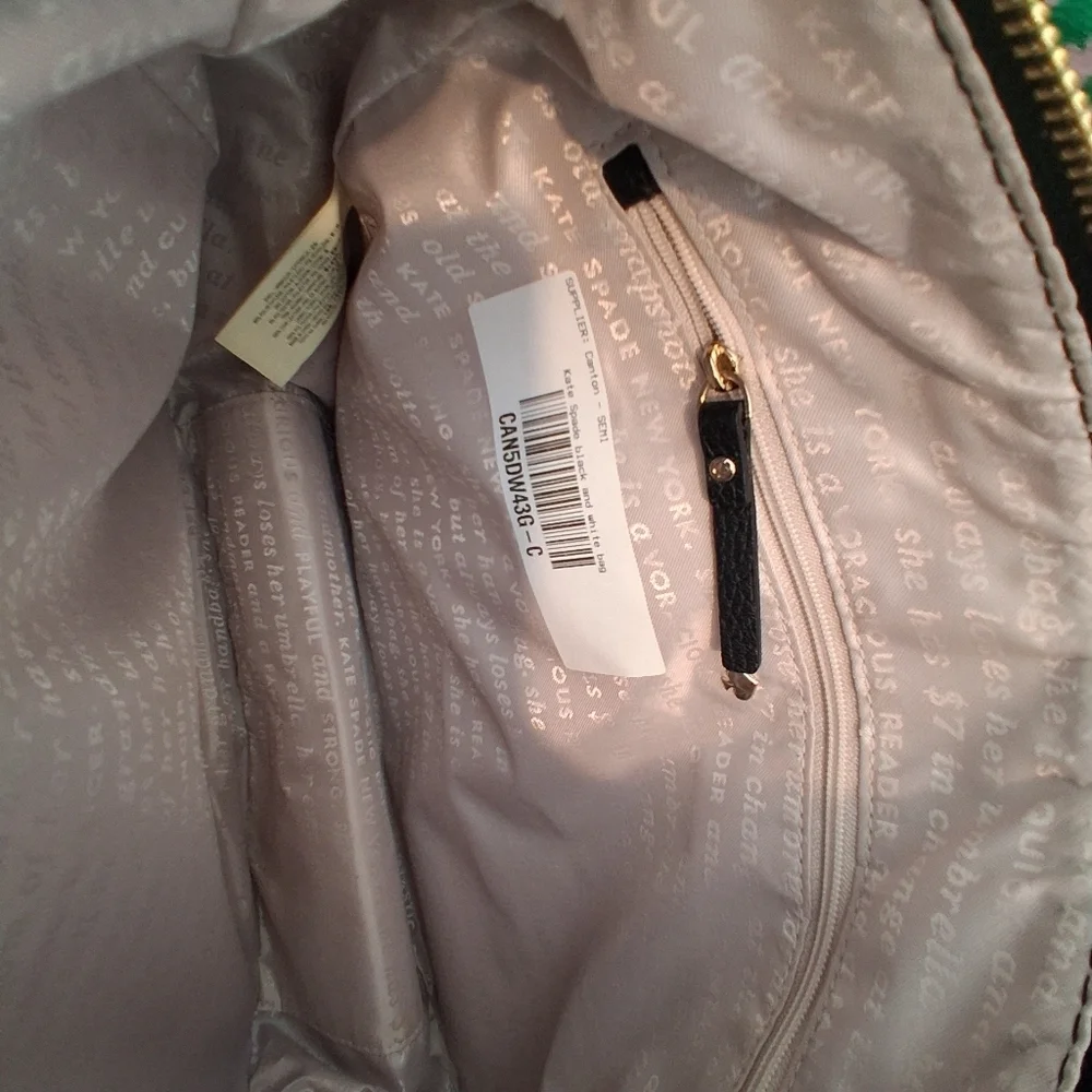 Kate Spade Large Cobble Hill Black Mylie Straw Raffia Hobo Bag NWOT